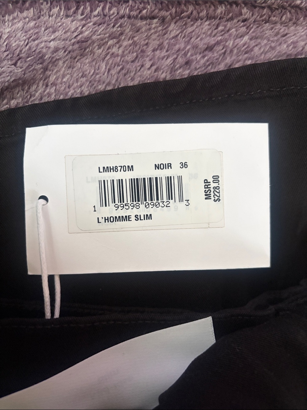 Frame L'Homme Slim Pants - Noir (Black), size 36